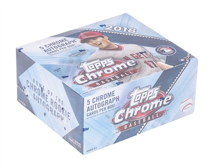 2018 Topps Chrome Baseball Sealed Jumbo Hobby Box